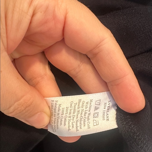 Everlane Black Jersey The ’90s Square Neck Mini Cotton Dress Sz XS - Picture 6 of 6